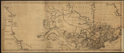 Mapa Kanady a severní části Louisiany s přilehlými zeměmi. LOC 73695758 od Thomas Jefferys