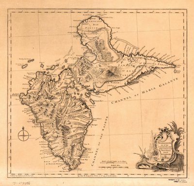 Guadaloupe, jeden z Karibských ostrovů v Západní Indii, který podléhá Francii, LOC 75693286 od Thomas Jefferys