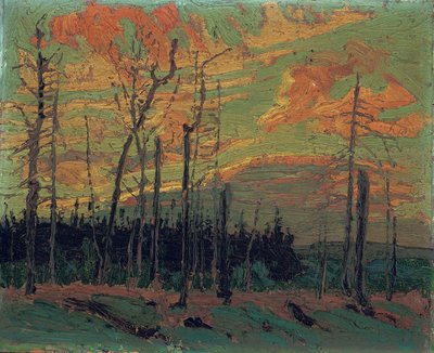 Spálená země při západu slunce, 1915 od Tom Thomson