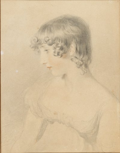 Bustový portrét Susan Bloxamové, otočený z profilu doleva, 1818 od Thomas Lawrence