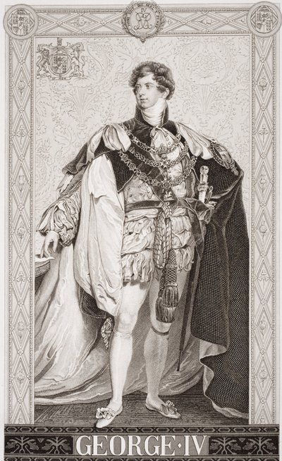 George IV (1762-1830) z „Ilustrace anglické a skotské historie“ Volume II (viz 179434) od Thomas Lawrence