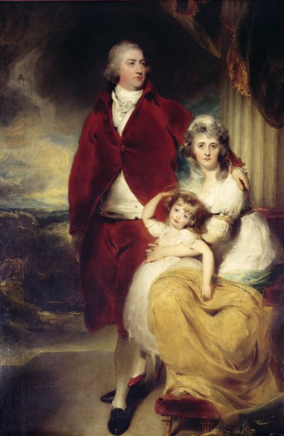 Henry, 10. hrabě a 1. markýz z Exeteru, jeho manželka Sarah a dcera Lady Sophia Cecil od Thomas Lawrence