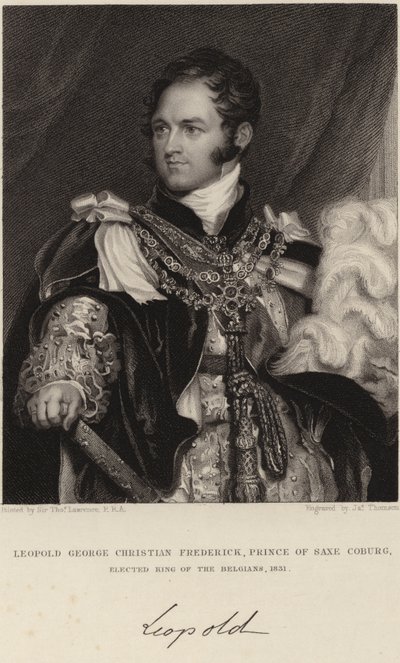 Belgický král Leopold I od Thomas Lawrence
