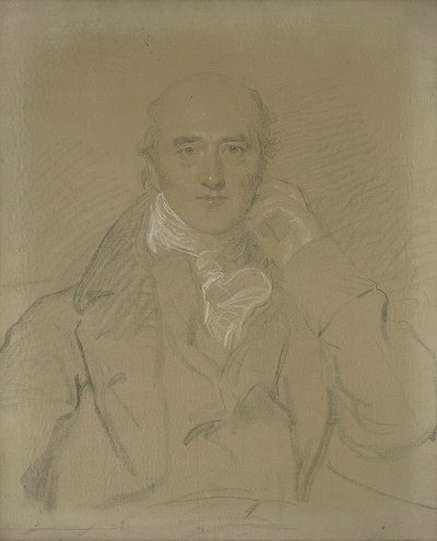 Portrét George Canninga, M.P. (1770-1827), polodlouhé, sedící (tužka, černá, bílá a červená křída na plátně) od Thomas Lawrence