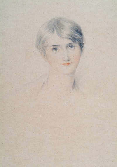Portrét slečny Bloxhamové, cca 1800-10 (tužka a křída na papíře) od Thomas Lawrence