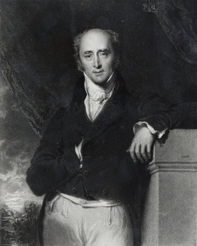 Portrét pravého ctihodného Charlese Greye, Earl Gray (1764-1845), vyrytý J. Cochranem od Thomas Lawrence