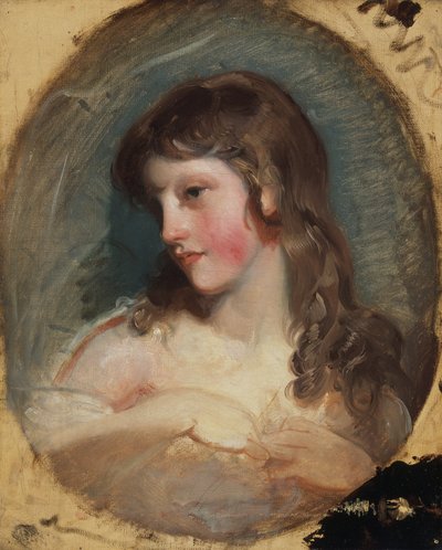 Studie dívky (olej na plátně) od Thomas Lawrence