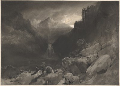 Americká scéna, asi 1832-1835 (šedá barva) od Thomas Leeson the Elder Rowbotham