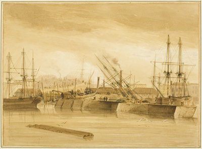 Východní Wapping Dock, ukazující barque 