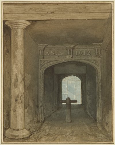 Guard House Passage, Wine Street (akvarel na papíře) od Thomas Leeson the Elder Rowbotham