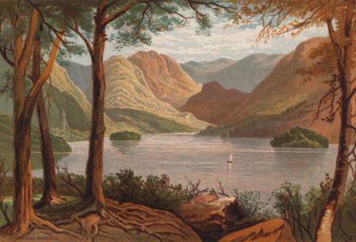Anglická jezera, Derwentwater (barva lito) od Thomas Leeson the Elder Rowbotham