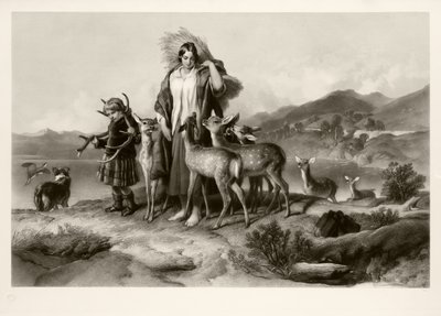 Lesníkova rodina (mezzotinta) od Thomas Lewis Atkinson