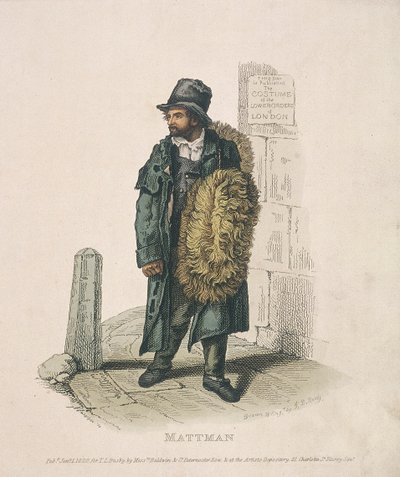 Matt prodejce nesoucí své zboží na rameni, 1820 od Thomas Lord Busby