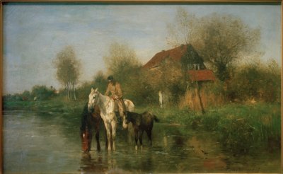 Koně na vodě od Thomas Ludwig Herbst