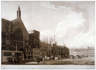 New Palace Yard a vchod do Westminster Hall, Londýn, 1782. od Thomas Malton II