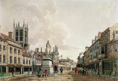 Tržní náměstí, Hull, pohled na sever od Thomas Malton Jnr.