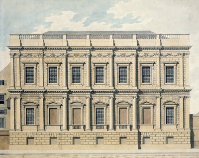 Pohled na hodovní dům ve Whitehall, Westminster, c.1790 od Thomas Malton Jnr.