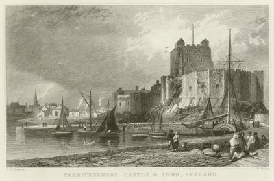 Hrad a město Carrickfergus od Thomas Mann Baynes