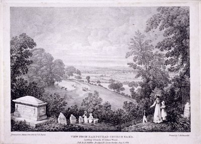 Celkový pohled na Hampstead, Londýn. 1822 od Thomas Mann Baynes
