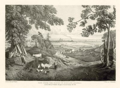 Pohled ze svahů Highgate Archway od Thomas Mann Baynes