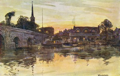 Řeka Temže: Wallingford (barevná litografie) od Thomas Maybank