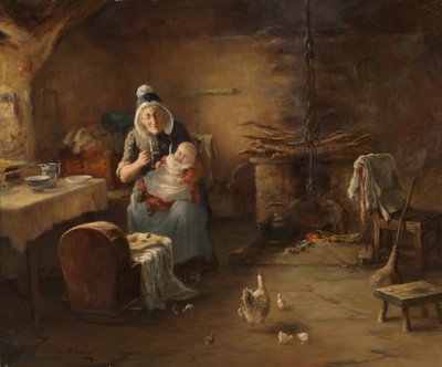 Interiér selské chalupy (olej na plátně) od Thomas McEwan