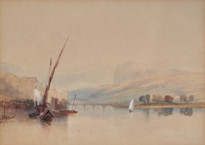 Italská jezerní scéna od Thomas Miles Richardson