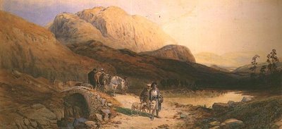 Návrat z kopce (akvarel) od Thomas Miles Richardson