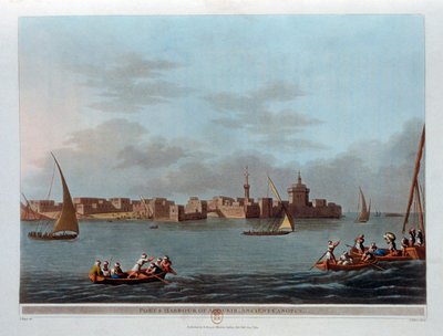 Pevnost a přístav Aboukir, starověký Canopus, Egypt, 1801 od Thomas Milton