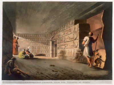 „Podzemní komora poblíž pyramid v Gíze“, 1802 od Thomas Milton