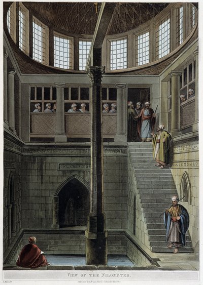 Pohled na nilometr. V "" Pohledy v Egyptě "" od Thomas Milton