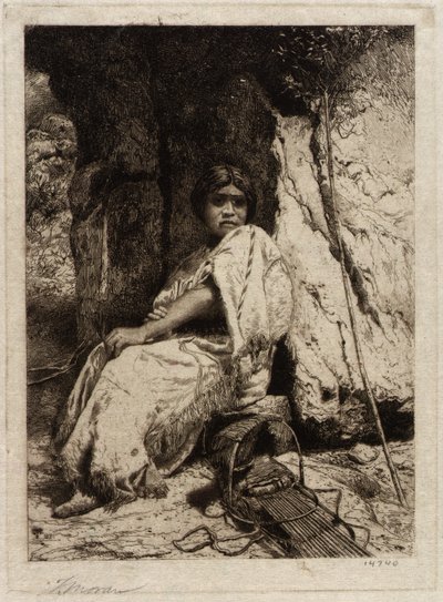 Indiánská dívka od Thomas Moran