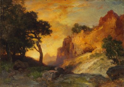 A Side Canyon, Grand Canyon, Arizona, 1905 od Thomas Moran
