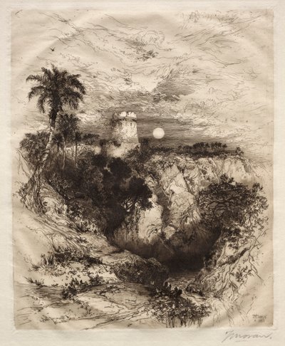Věž Cortes, 1883. od Thomas Moran