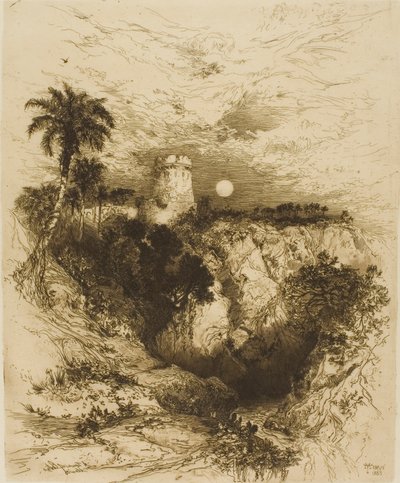 Cortezova věž - Mexiko od Thomas Moran