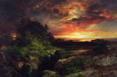Západ slunce v Arizoně poblíž Grand Canyonu od Thomas Moran