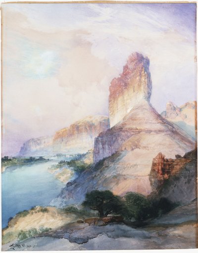 Castle Butte, Green River, Wyoming, 1900 od Thomas Moran