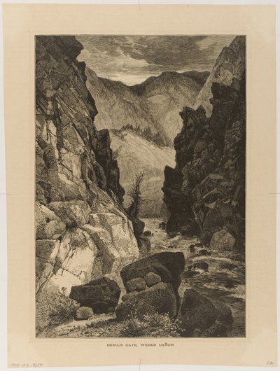 Ďáblova brána, kaňon Weber od Thomas Moran