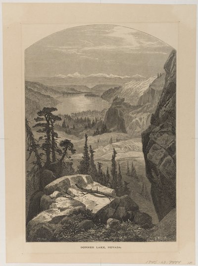 Donnerovo jezero, Nevada od Thomas Moran