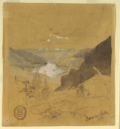 Kresba, Donner Lake, 1879 od Thomas Moran