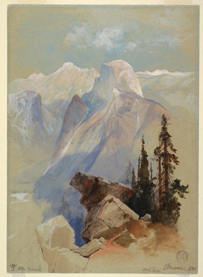 Kresba, Half Dome, Yosemity, 1873 od Thomas Moran
