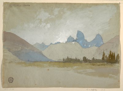Kresba, Tetony, Idaho, 1879 od Thomas Moran