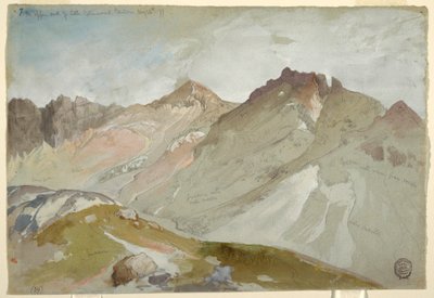 Kresba, Horní konec kaňonu Little Cottonwood, Wasatch Range, poblíž Ogdenu, Utah, 13. srpna 1879 od Thomas Moran