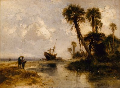 Fort George Island, Florida, 1878. od Thomas Moran