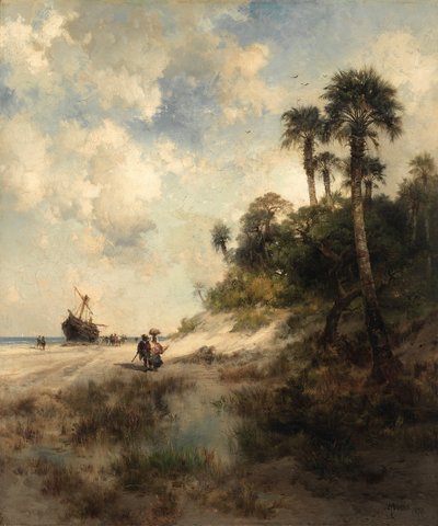 Fort George Island, Florida, 1878. od Thomas Moran