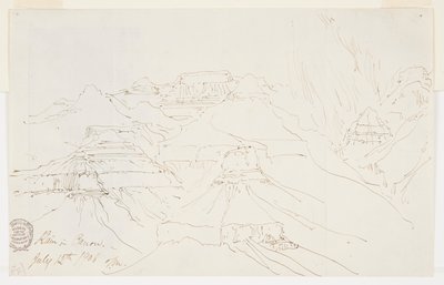 Grand Canyon v dešti od Thomas Moran