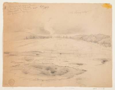 Lower Fire Hole, Geyser Basin, Yellowstone od Thomas Moran
