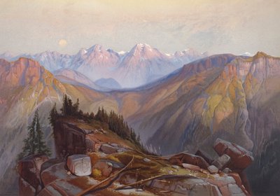 Dolní pohoří Yellowstone, pohled z Yellowstonského národního parku od Thomas Moran