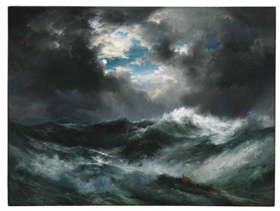 Měsíčné ztroskotání na moři od Thomas Moran