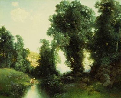 Koupací díra, Cuernavaca, Mexiko, 1913 od Thomas Moran